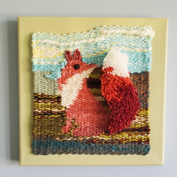 Brand new handmade weaving wall art on canvas - Picture 3 of 3